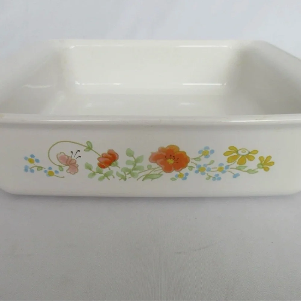 Vintage Corning Ware Wildflower Casserole Dish 8x8x2 P-322
